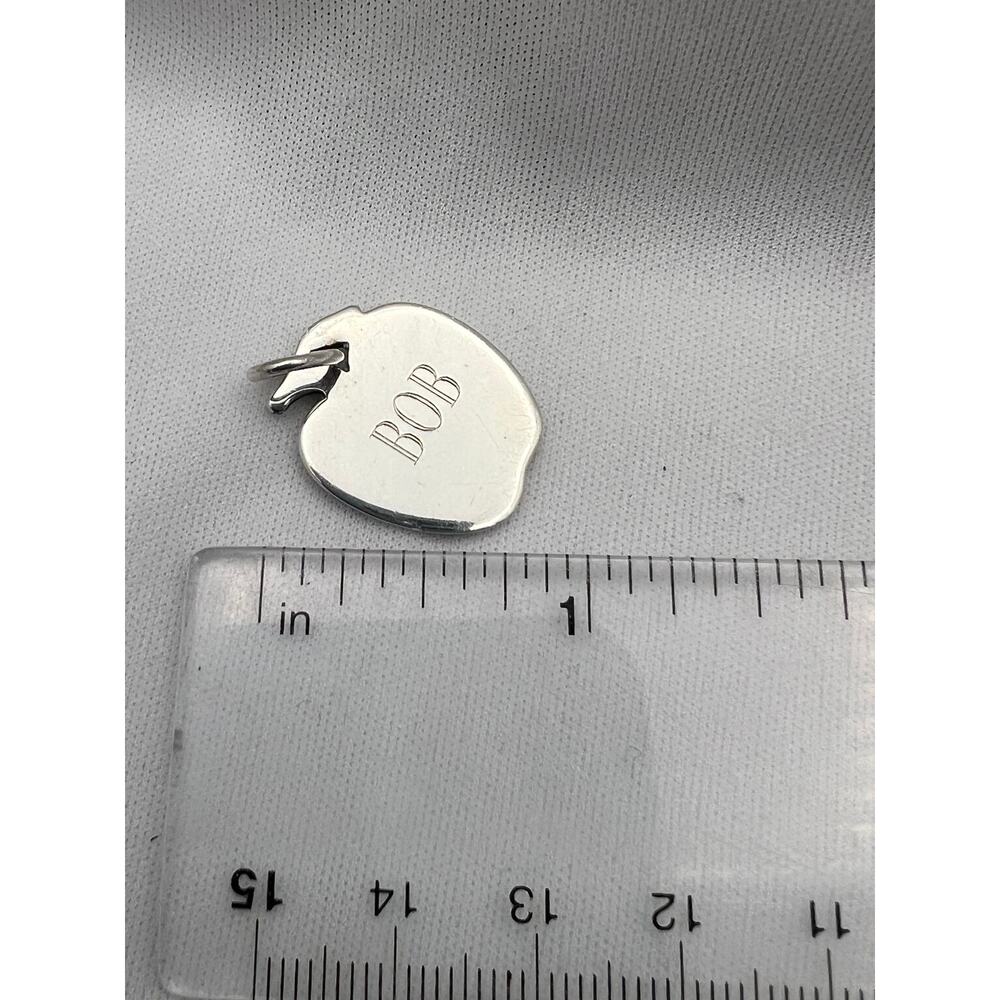 Authentic Tiffany & Co. Sterling Silver Apple Charm Pendant
